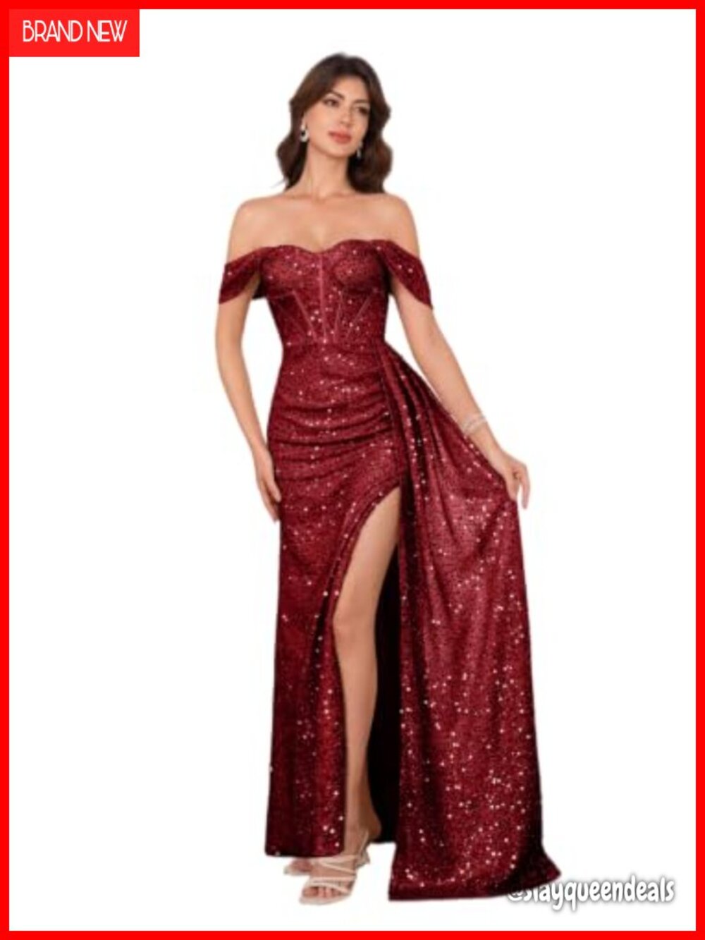 Strapless Sequin Mermaid Prom Dress Size M Slim Fit